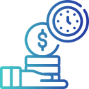 Pénz- és időmegtakarítás ikon